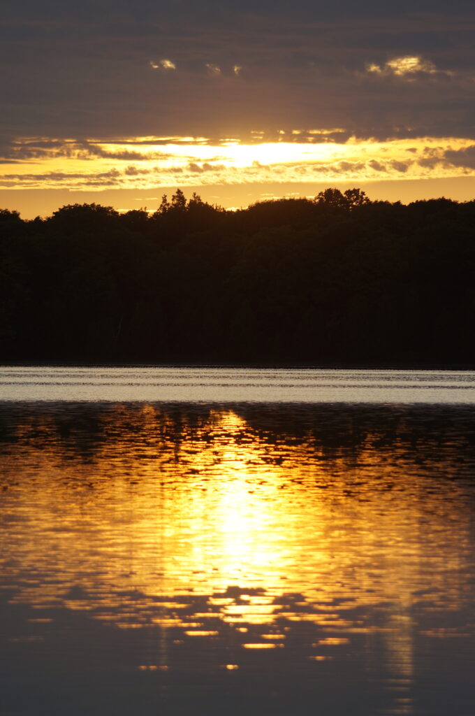 Youth Conference Lake At Sunset Background Image