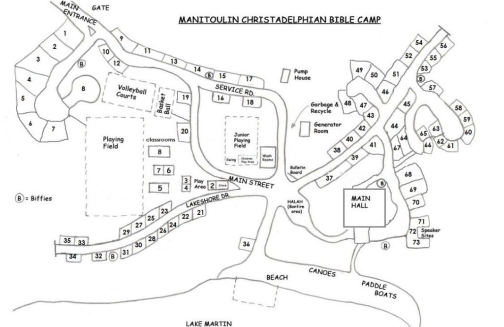 Camp Map - Manitoulin Youth Conference