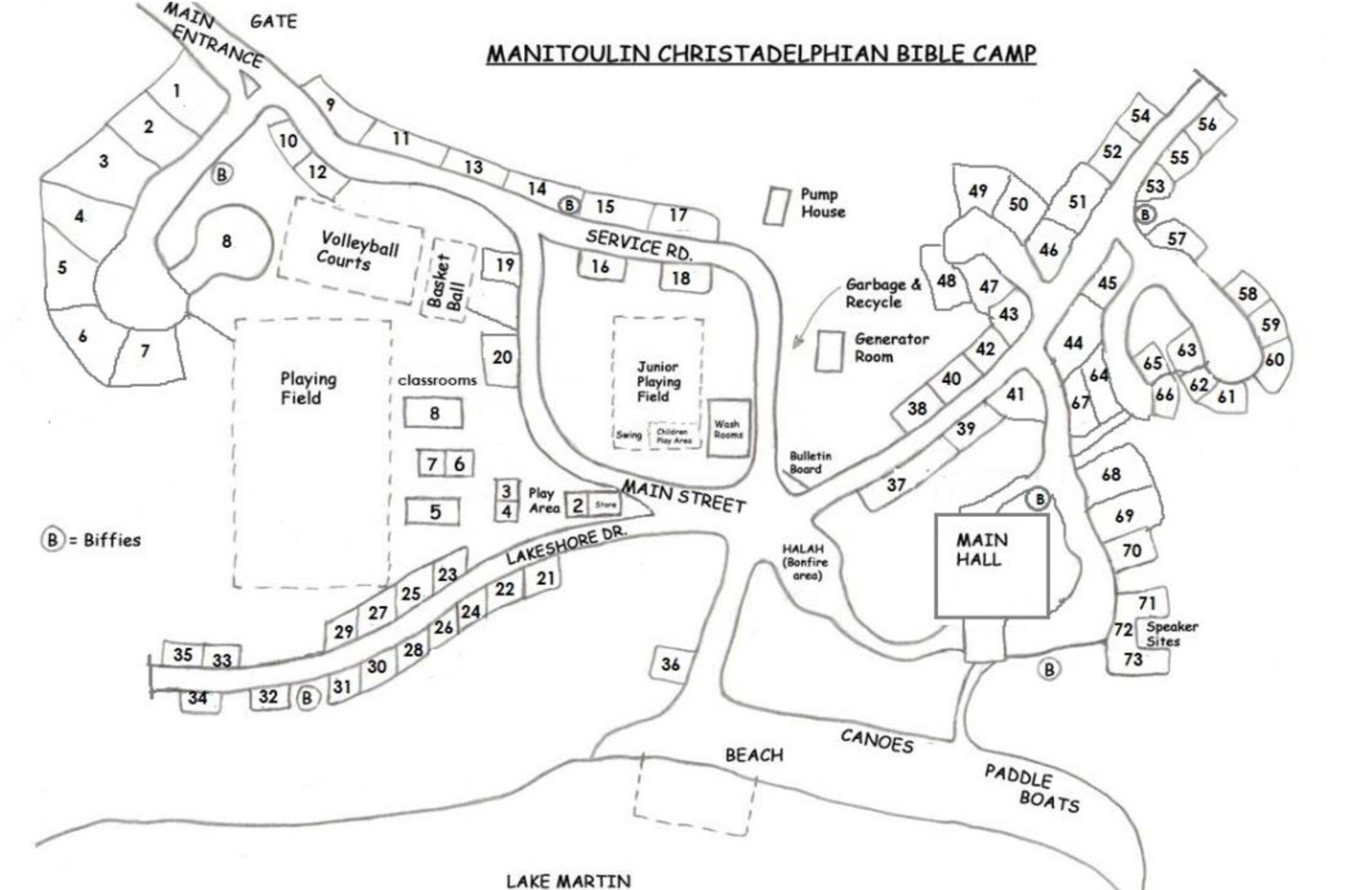 Manitoulin Bible Camp Map 2022